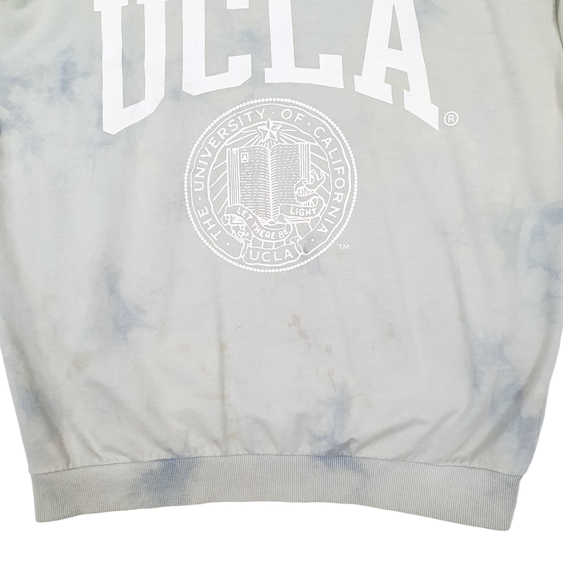 Mens Blue UCLA USA College Marble Crewneck Jumper