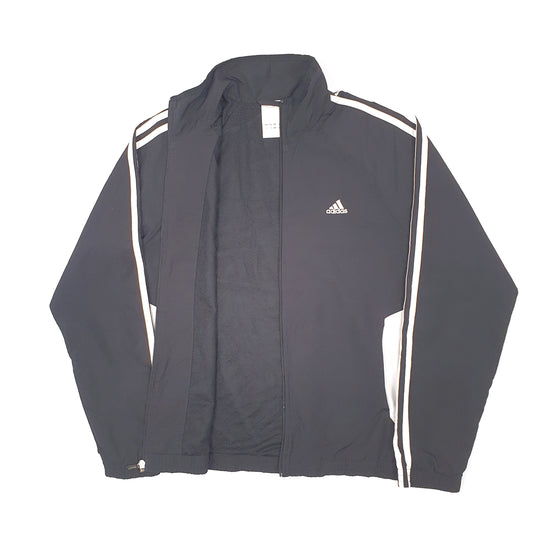 Womens Black Adidas Tracksuit Top Crewneck Coat