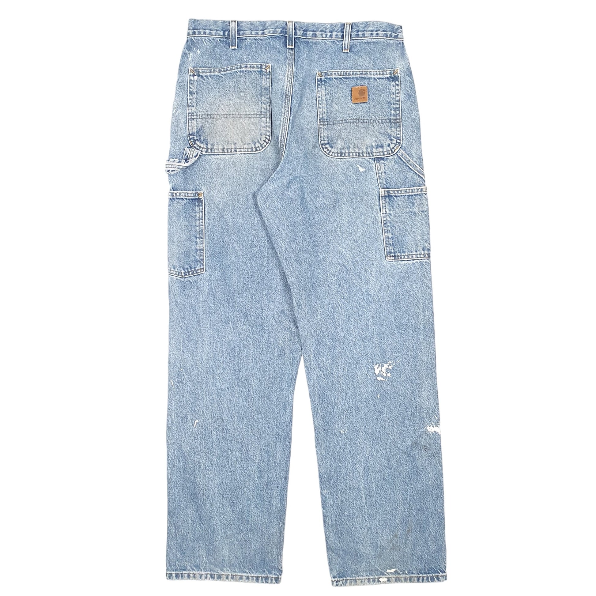 Mens Blue Carhartt Carpenter B237 JeansW34 L32