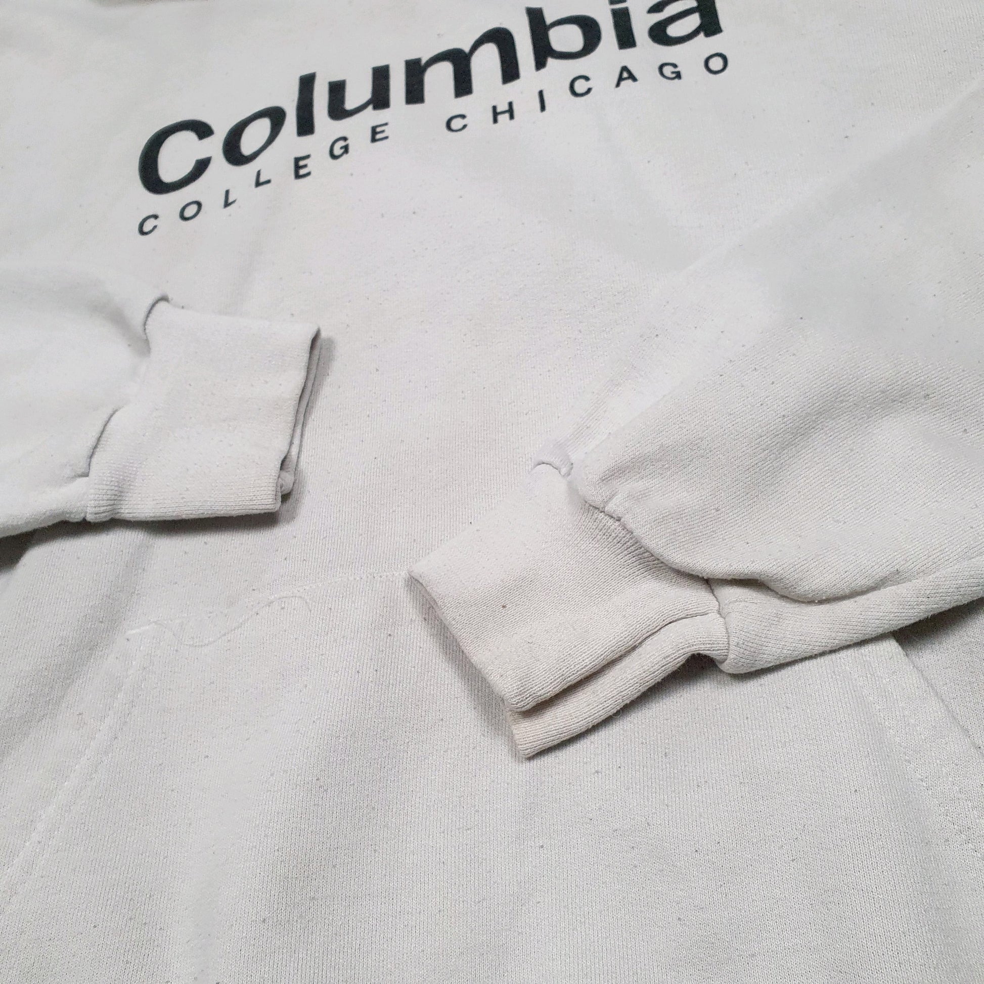 Mens White Champion Columbia College Chicago USA Hoodie Jumper