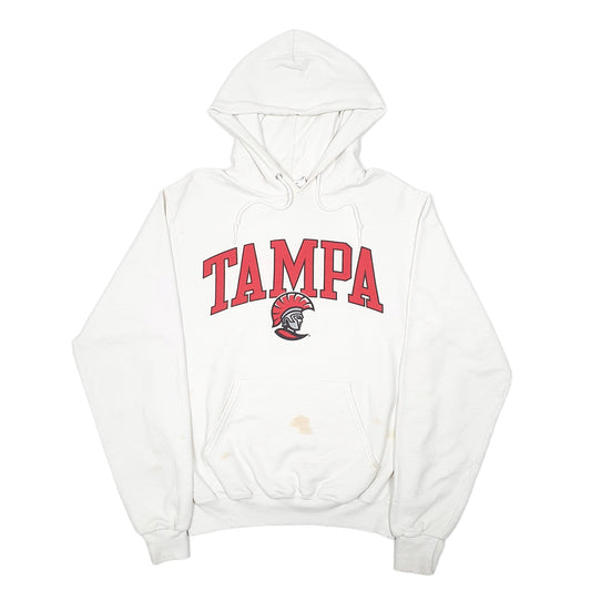Mens White Champion Tampa College Football USA Hoodie Jumper
