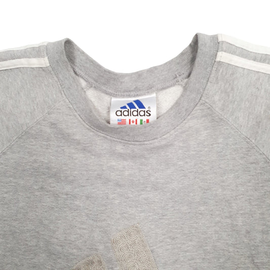 Womens Grey Adidas Vintage 90's Crewneck Jumper