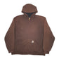Mens Brown Carhartt Lined Thermal Full Zip Jumper