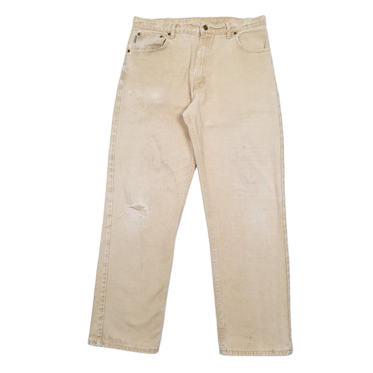 Mens Beige Carhartt  Carpenter JeansW36 L32