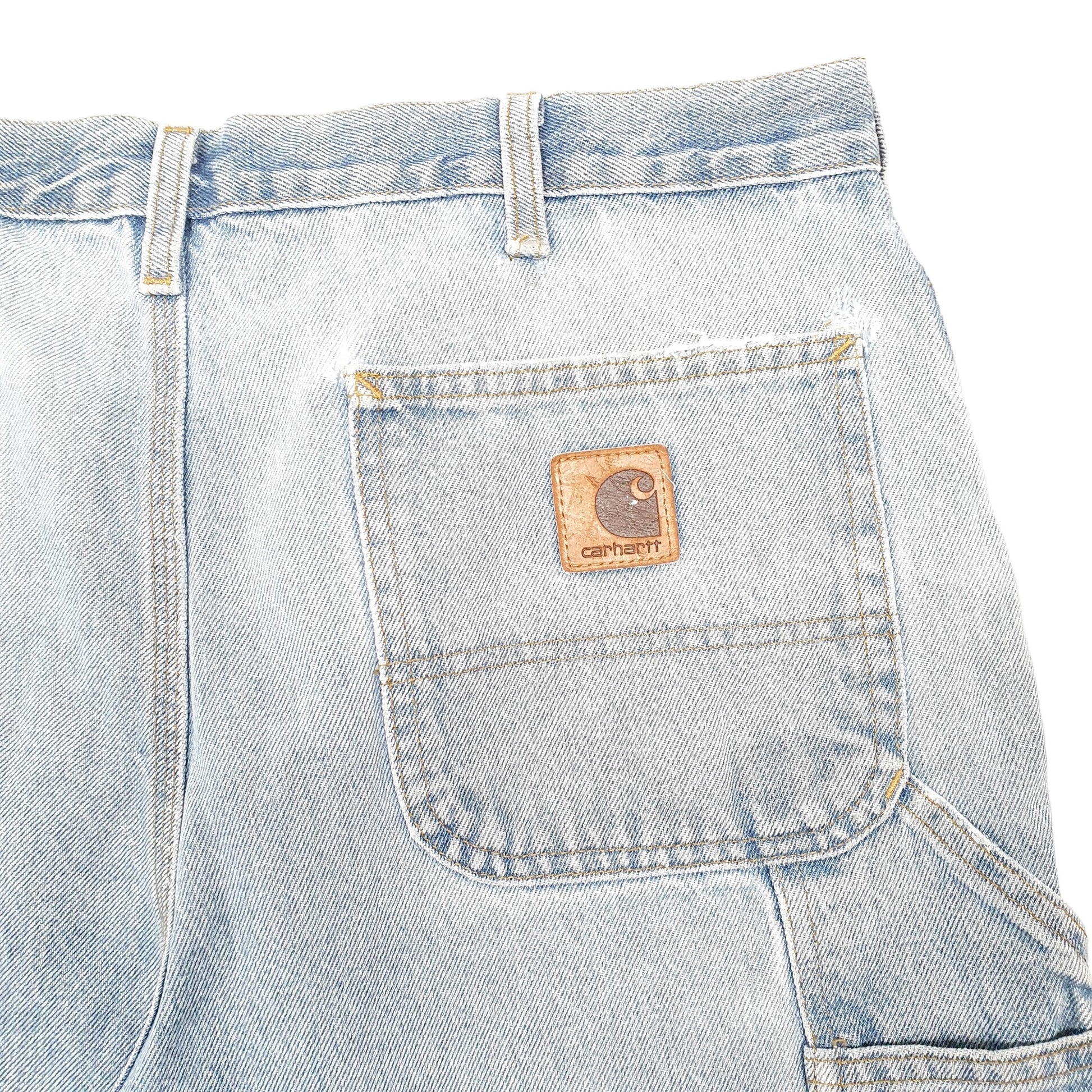 Mens Blue Carhartt Carpenter Denim Shorts