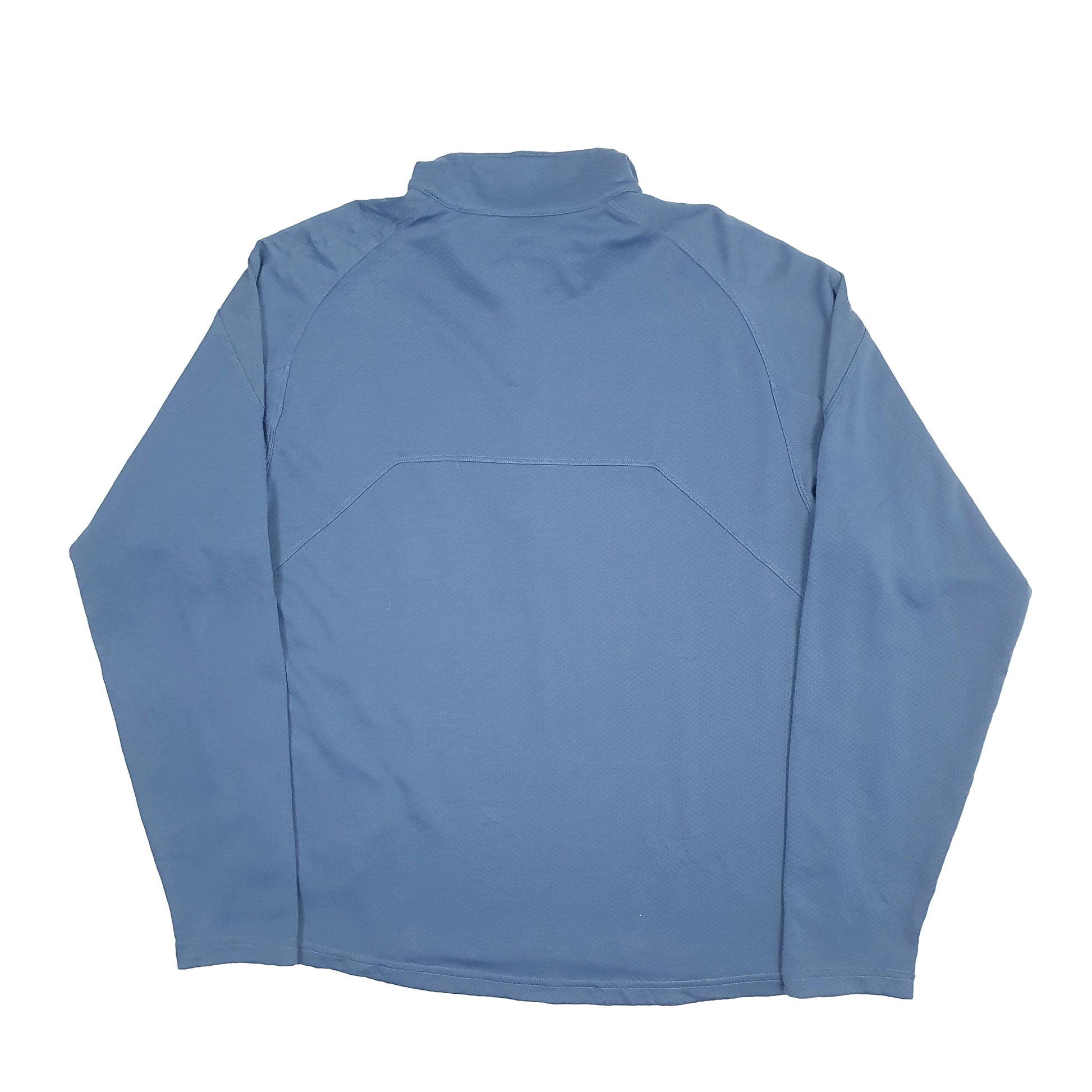 Mens Blue Nike Dri Fit Running Active Quarter Zip Jumper