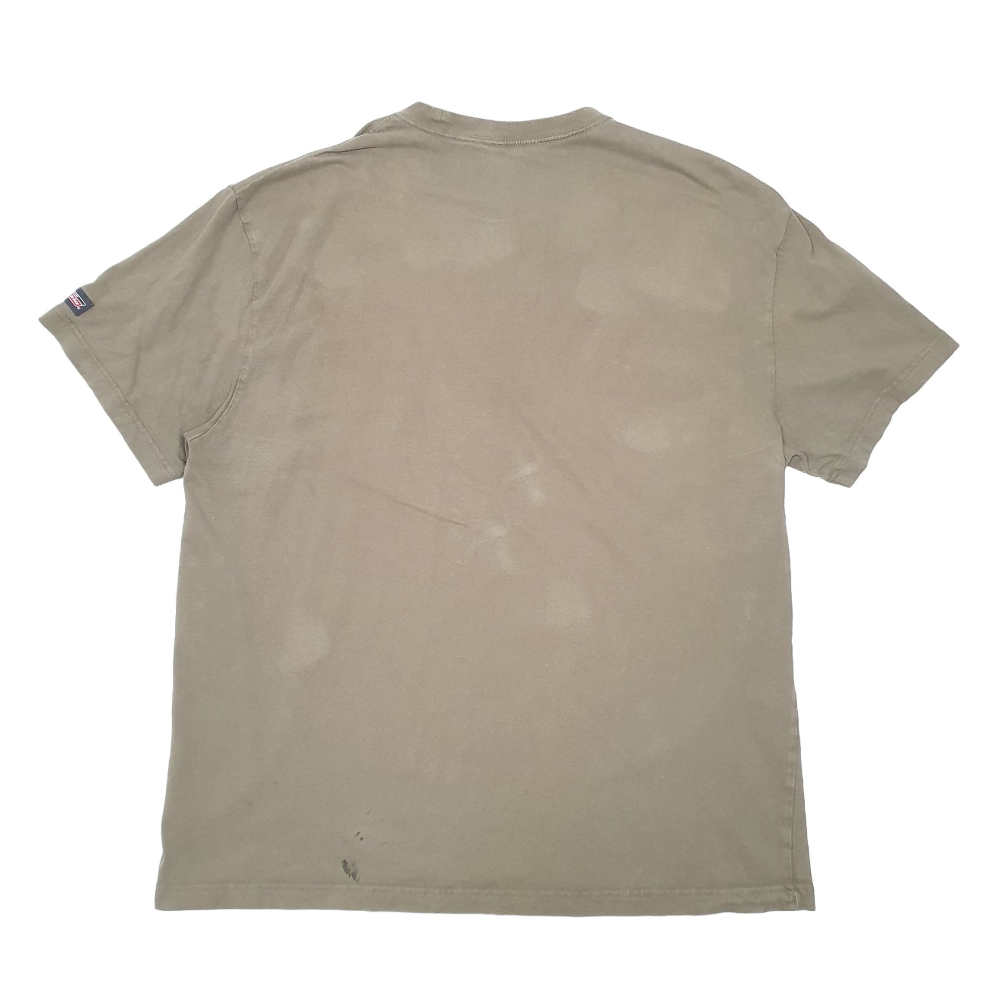 Mens Khaki Dickies Pocket Workwear Short Sleeve T Shirt