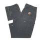 Mens Black Carhartt B11 3M Cargo Trousers