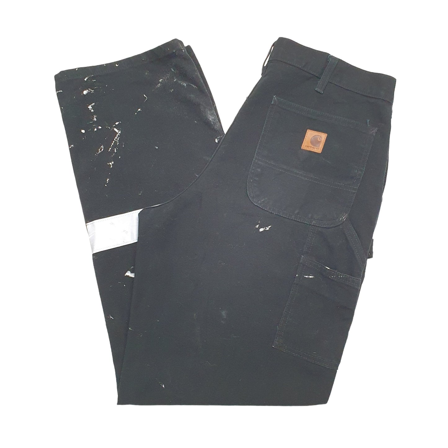 Mens Black Carhartt B11 3M Cargo Trousers