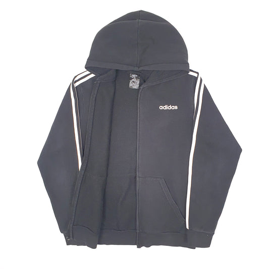 Mens Black Adidas Hoodie Full Zip Jumper