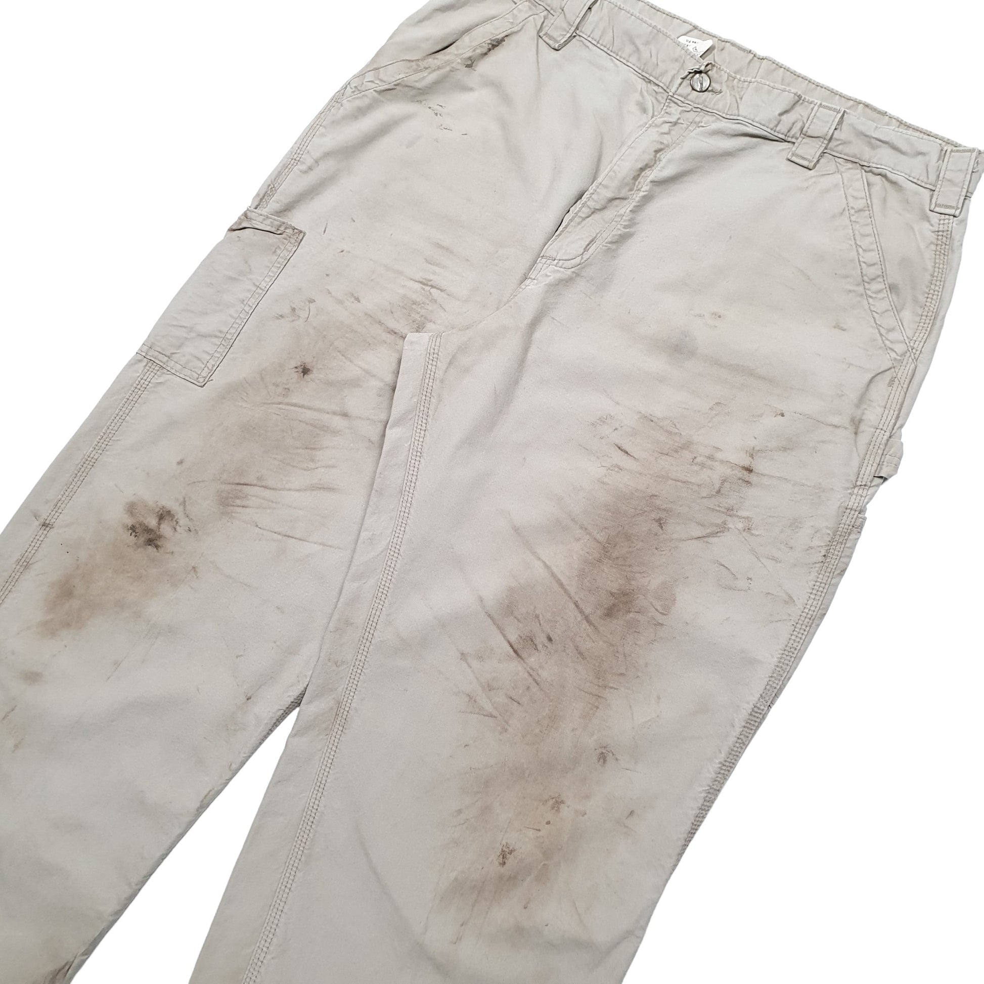 Mens Cream Carhartt  Carpenter Trousers