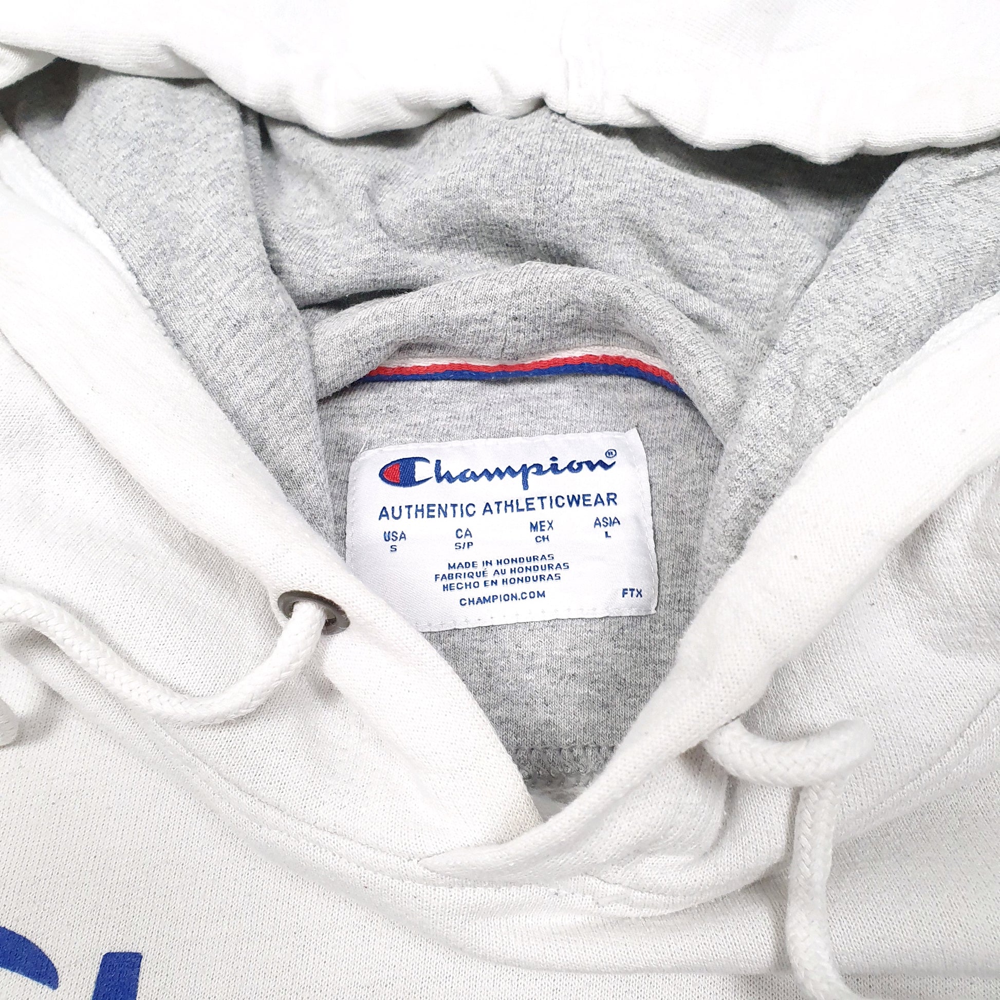 Mens White Champion  Hoodie Jumper