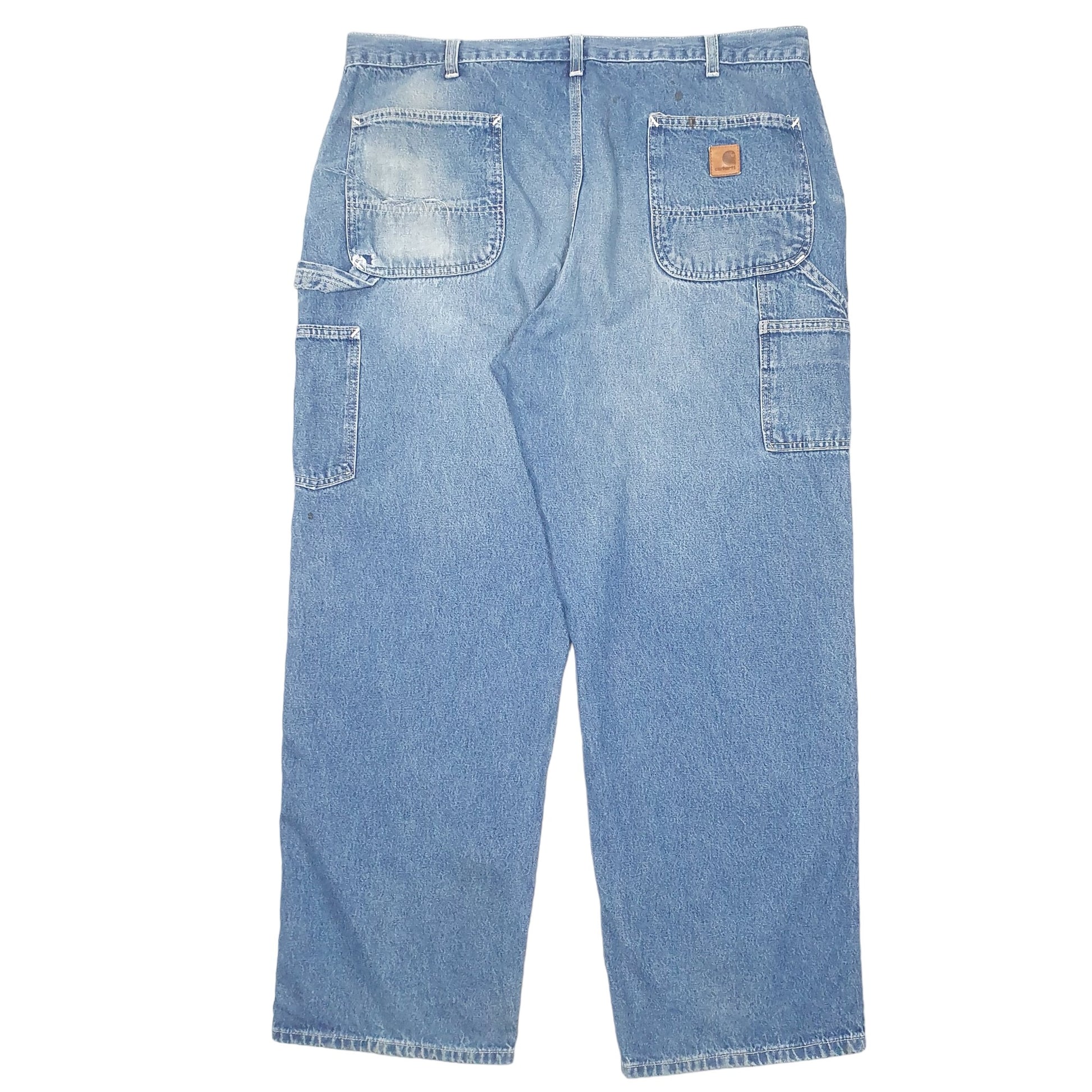 Mens Blue Carhartt Carpenter Dungaree Fit B13 JeansW40 L30