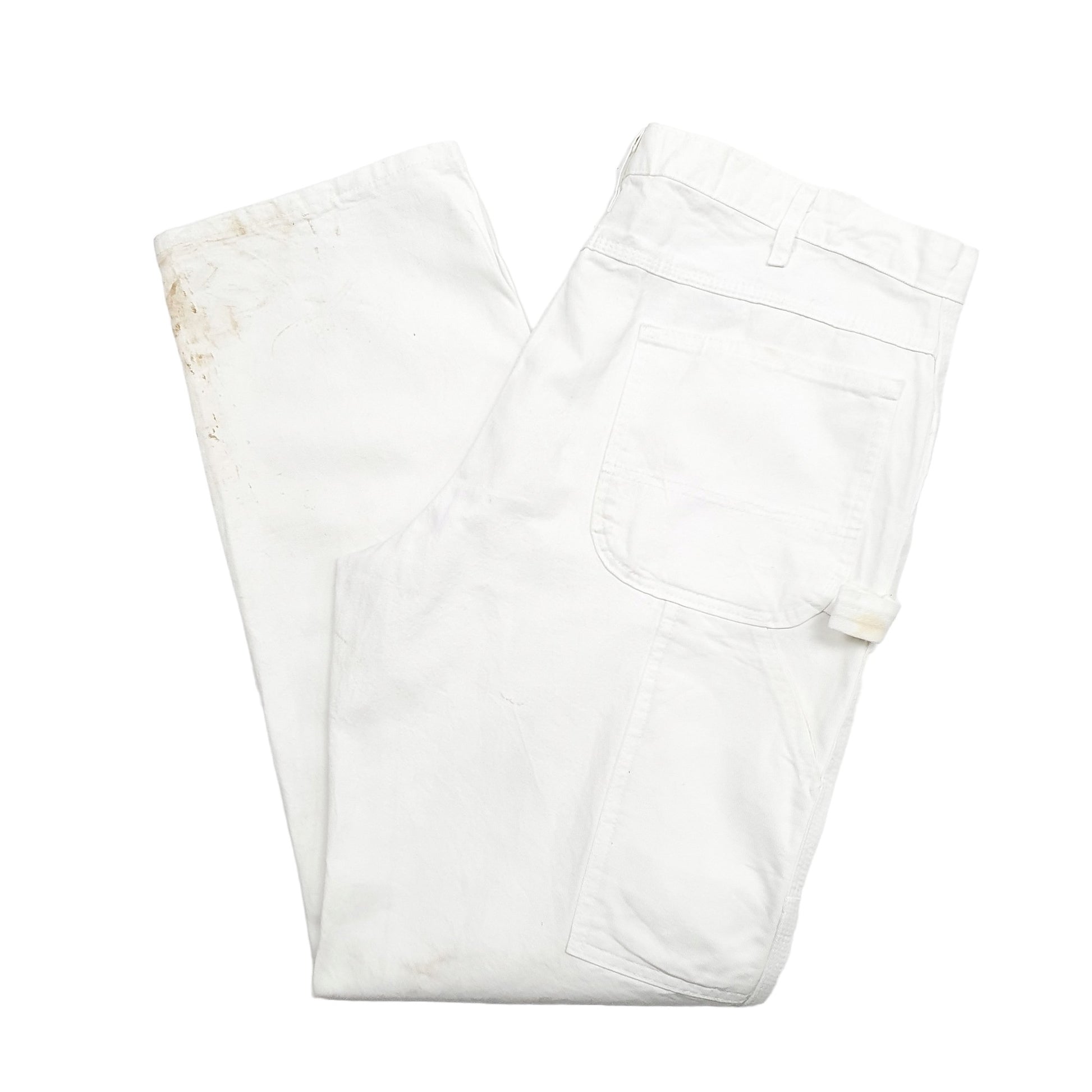 Mens White Dickies Painters Carpenter Trousers
