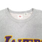 Mens Grey Levis NBA Lakers Basketball Crewneck Jumper