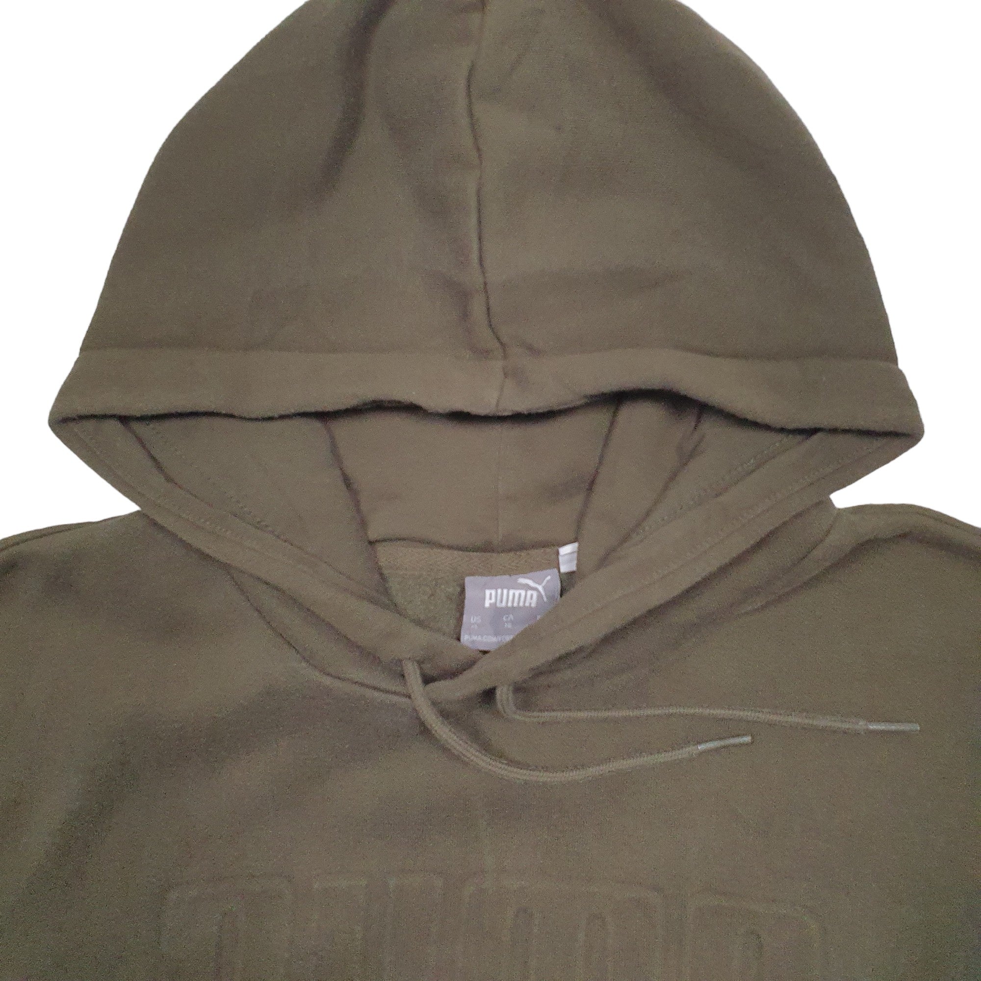 Mens Puma Khaki Hoodie Spellout Jumper XL Bundl Clothing