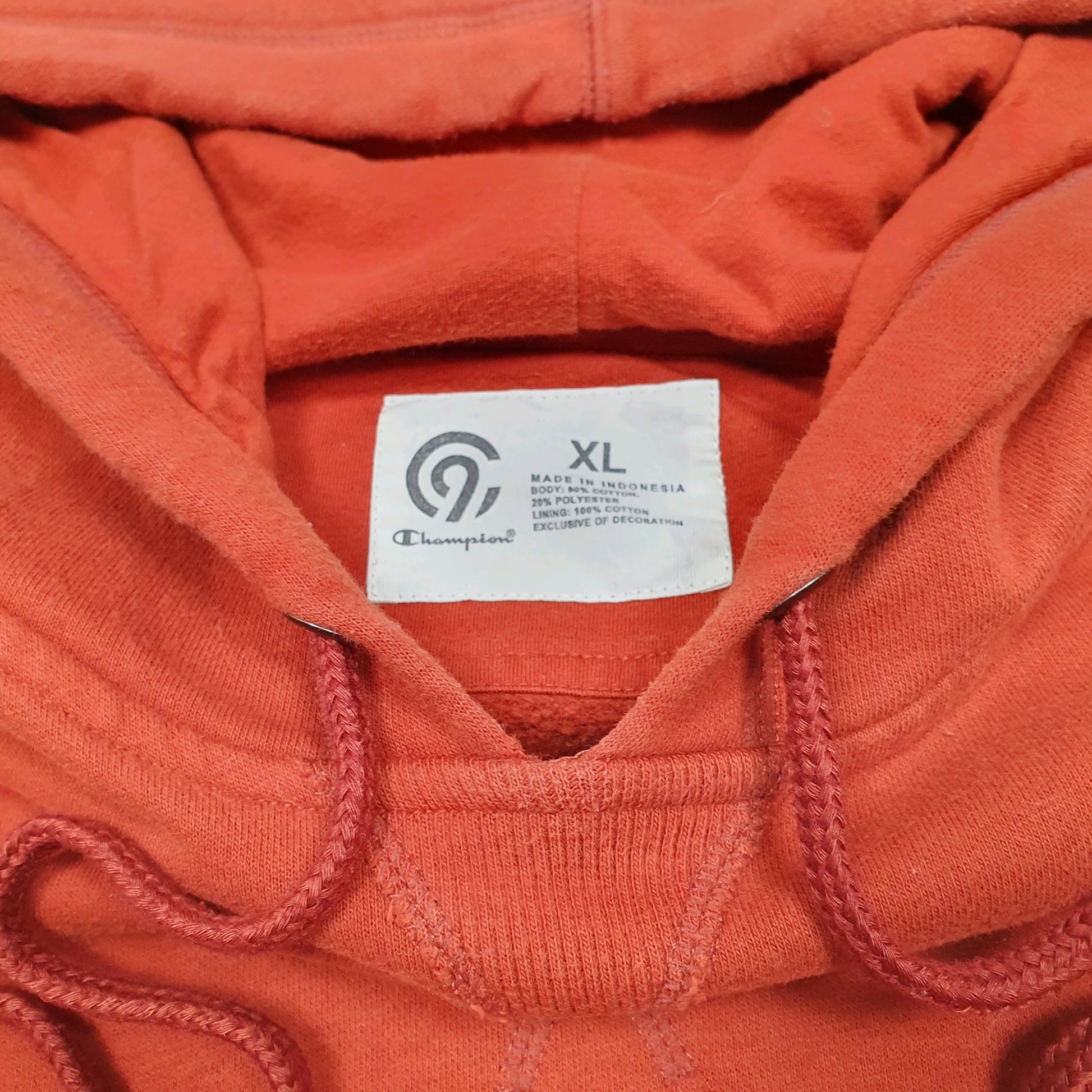 Mens Orange Champion  Hoodie Jumper