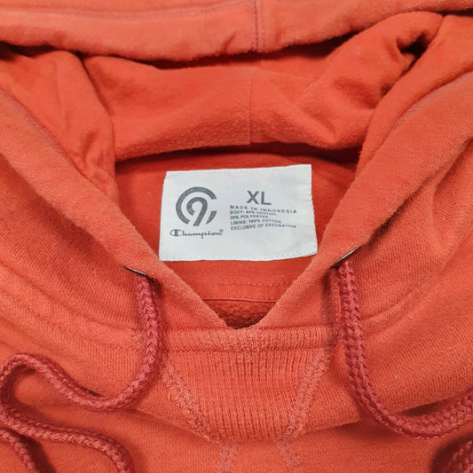 Mens Orange Champion  Hoodie Jumper