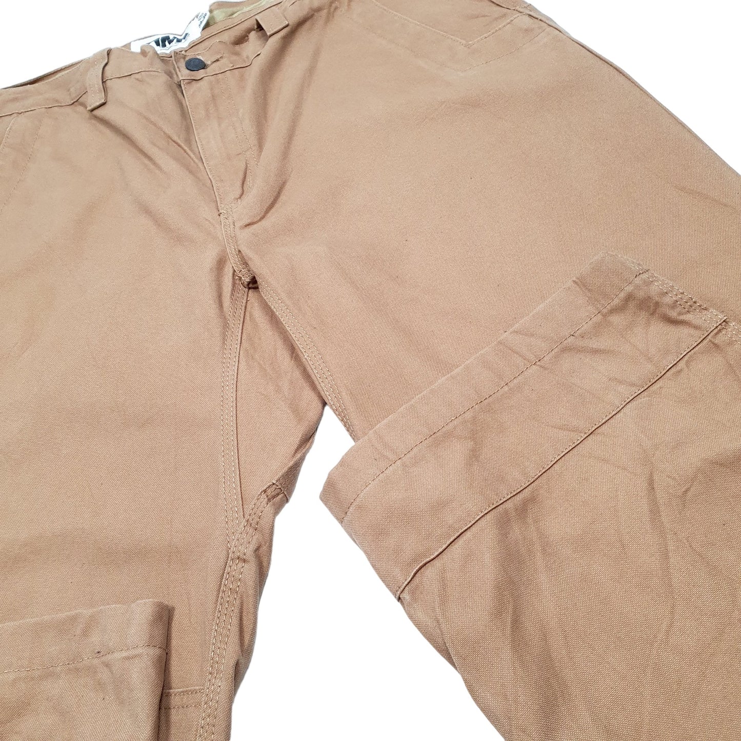 Mens Tan Mountain Khakis Double Knee Carpenter Trousers
