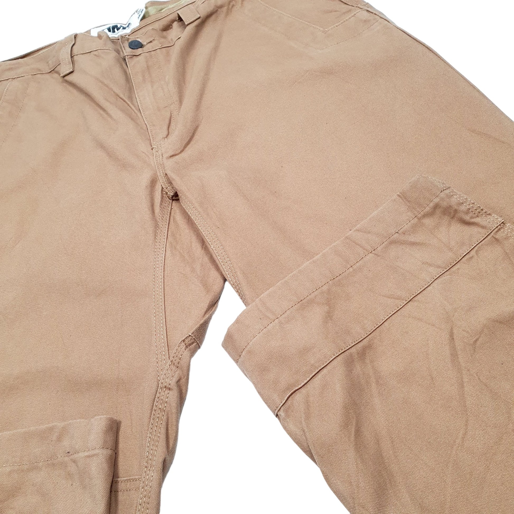 Mens Tan Mountain Khakis Double Knee Carpenter Trousers