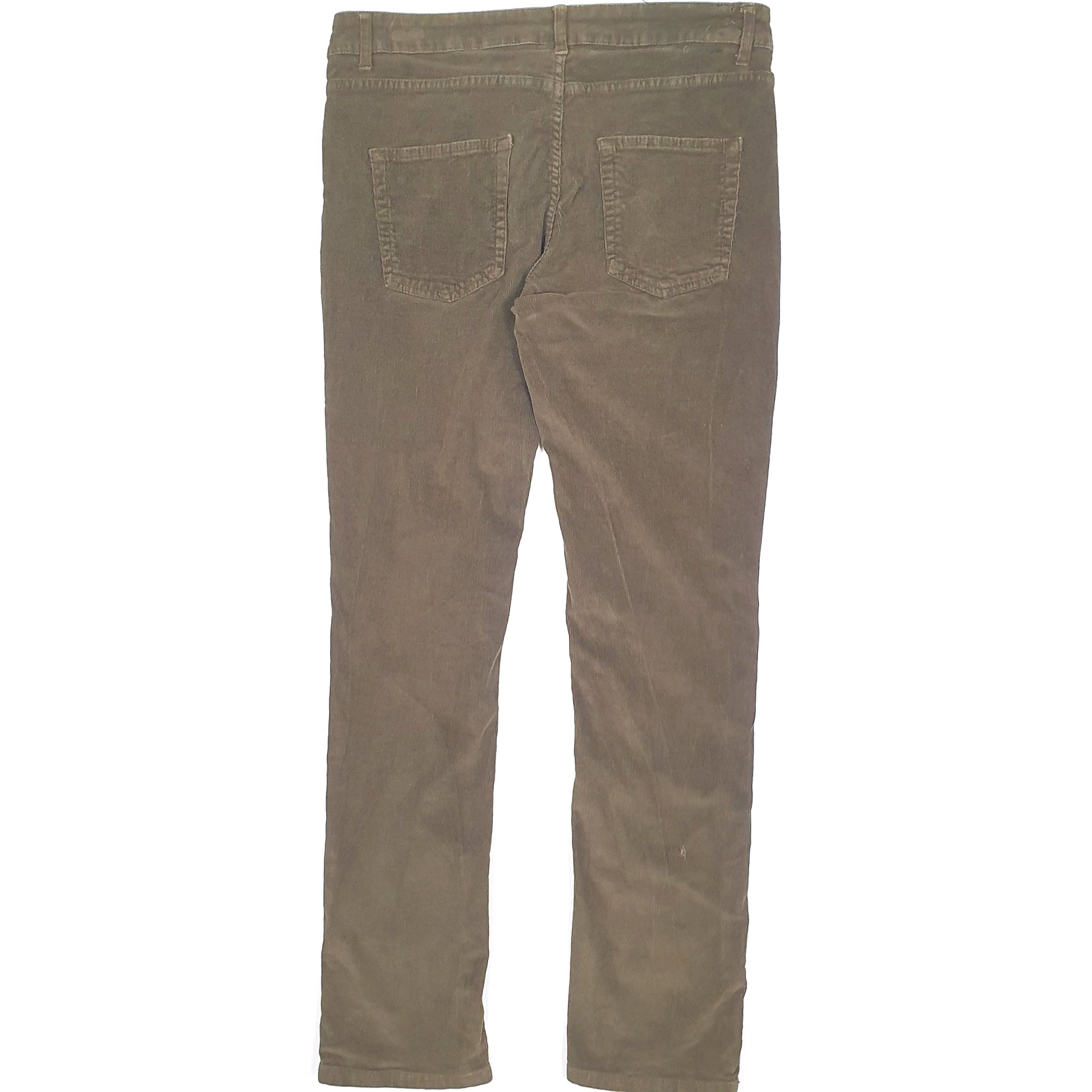 Mens Khaki Zara  Corduroy Trousers