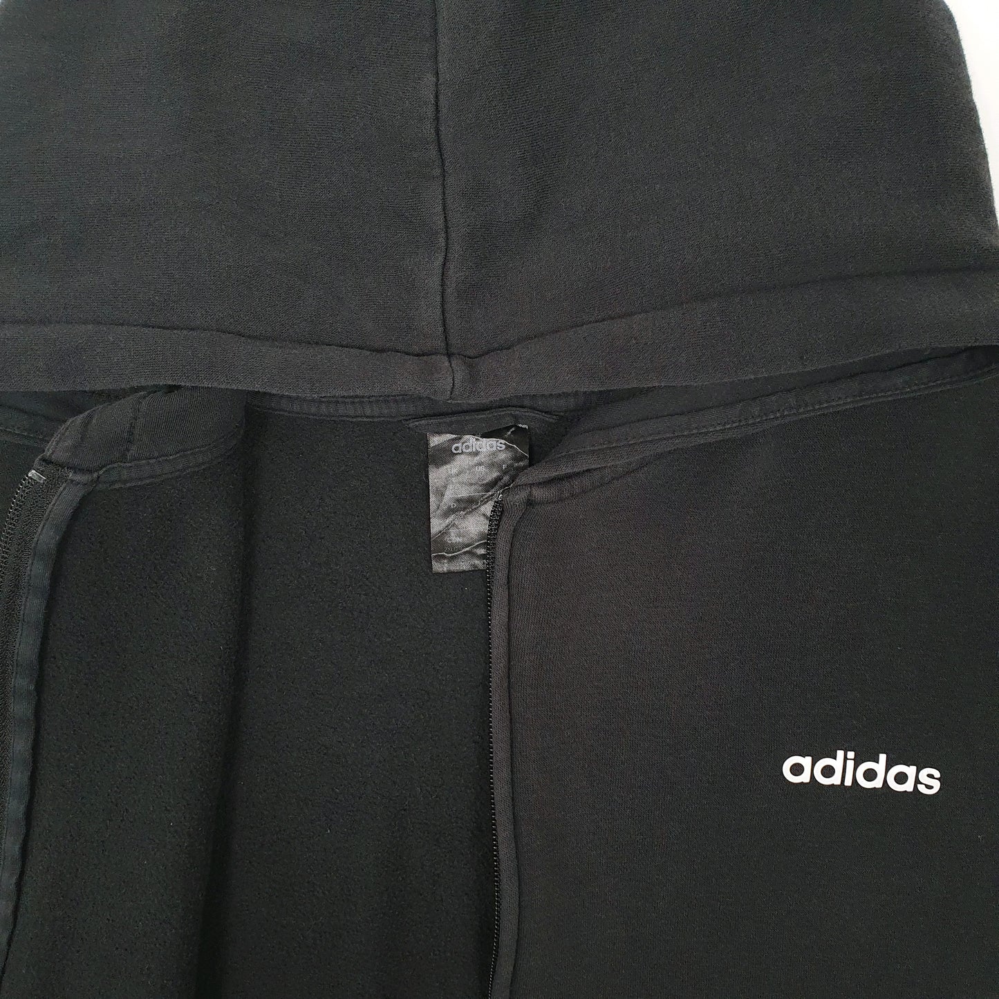Womens Black Adidas Hoodie Full Zip Jumper