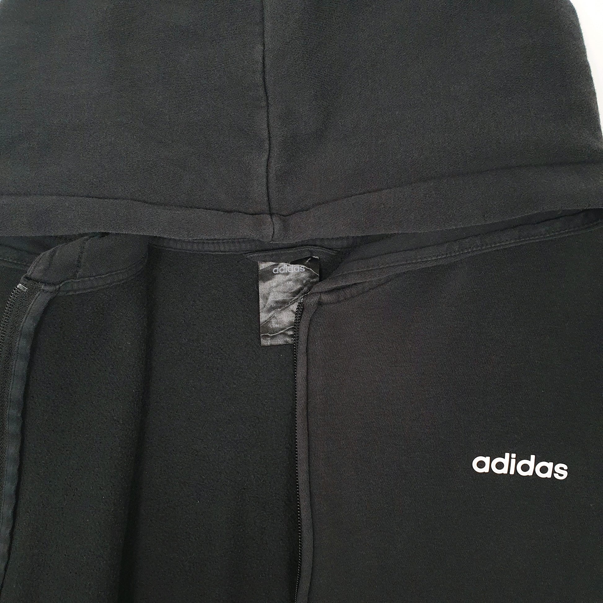 Womens Black Adidas Hoodie Full Zip Jumper