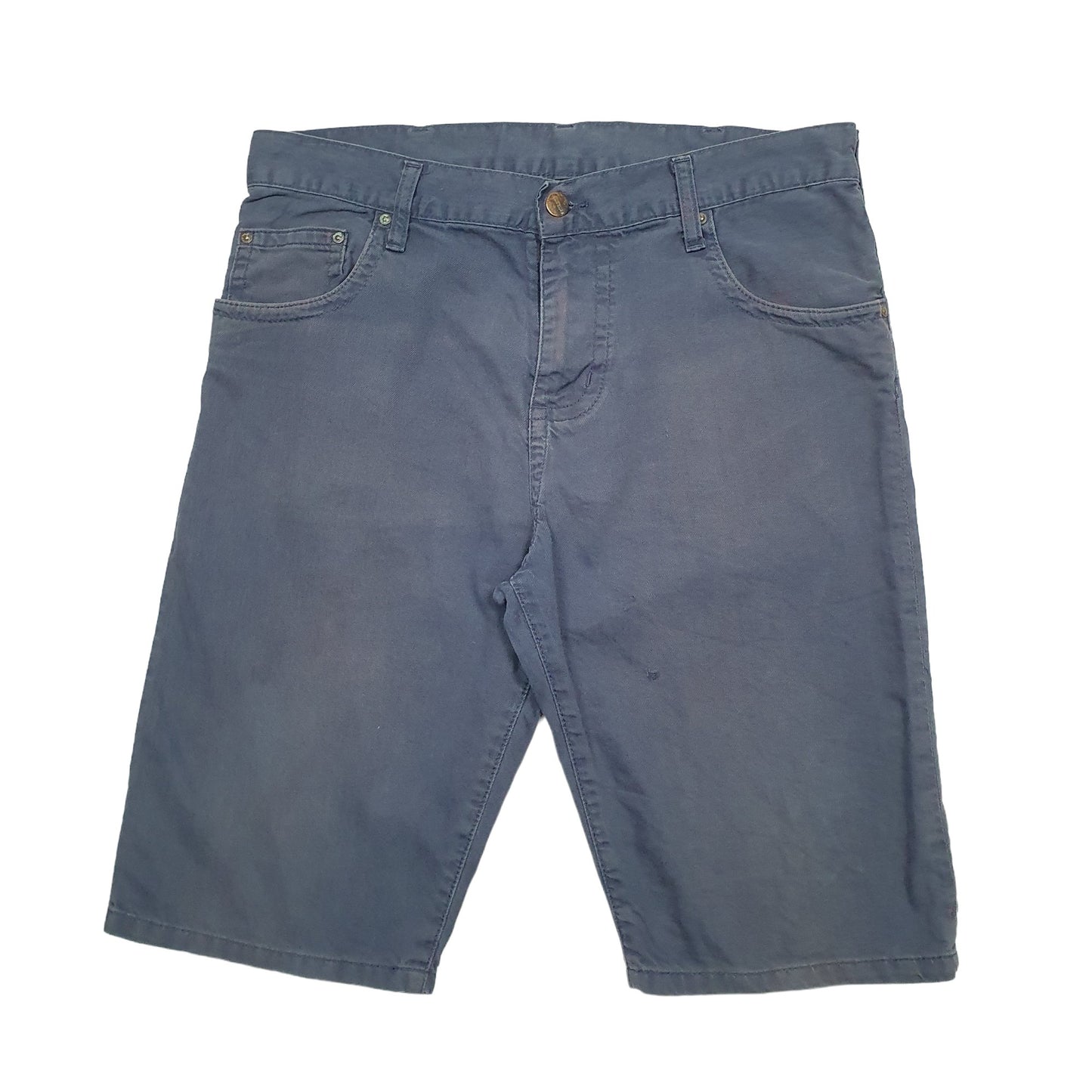Mens Blue Carhartt Bermuda Denim Shorts