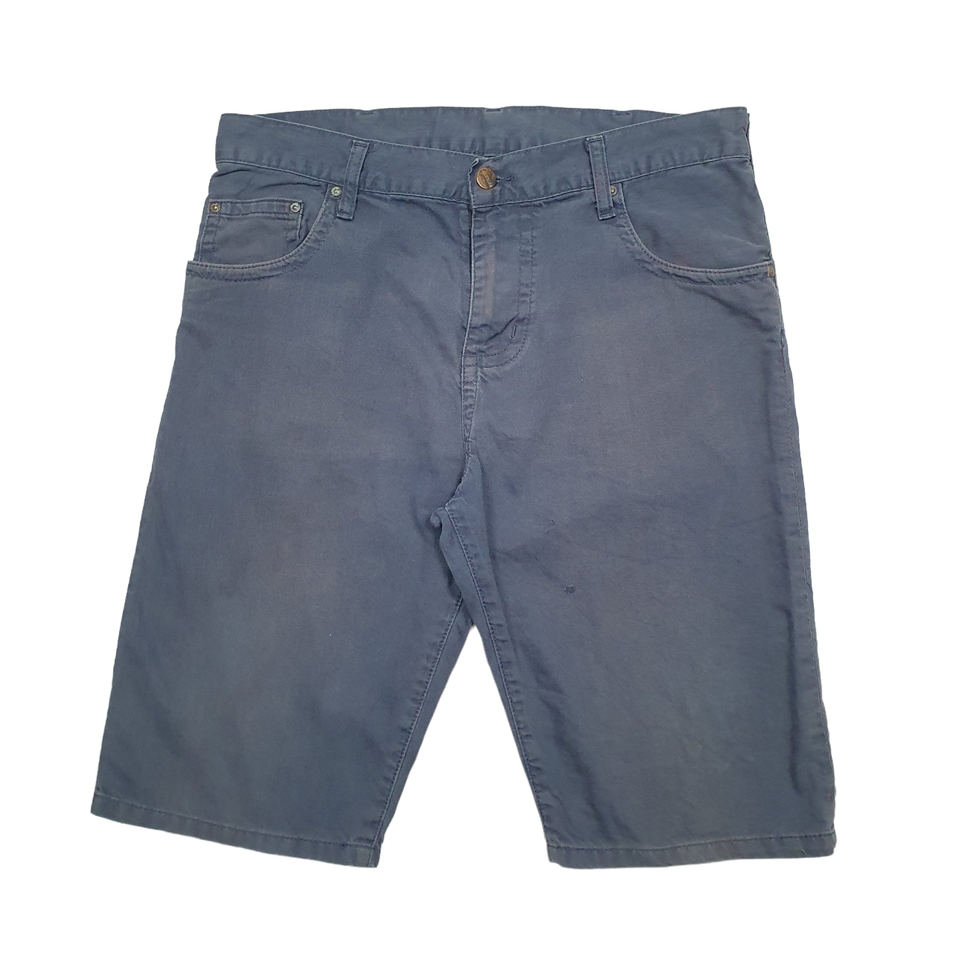 Mens Blue Carhartt Bermuda Denim Shorts