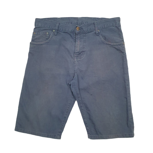 Mens Blue Carhartt Bermuda Denim Shorts