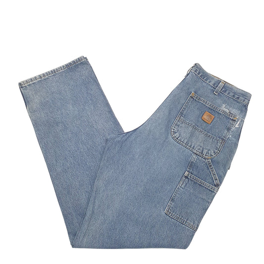 Mens Blue Carhartt Carpenter Dungaree Fit B13 JeansW36 L36