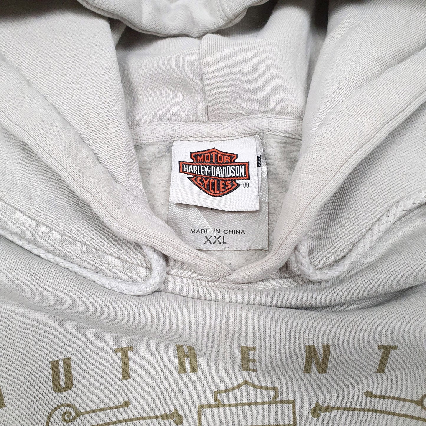 Mens Beige Harley Davidson Motorcycles Biker 2013 Maryland Hoodie Jumper
