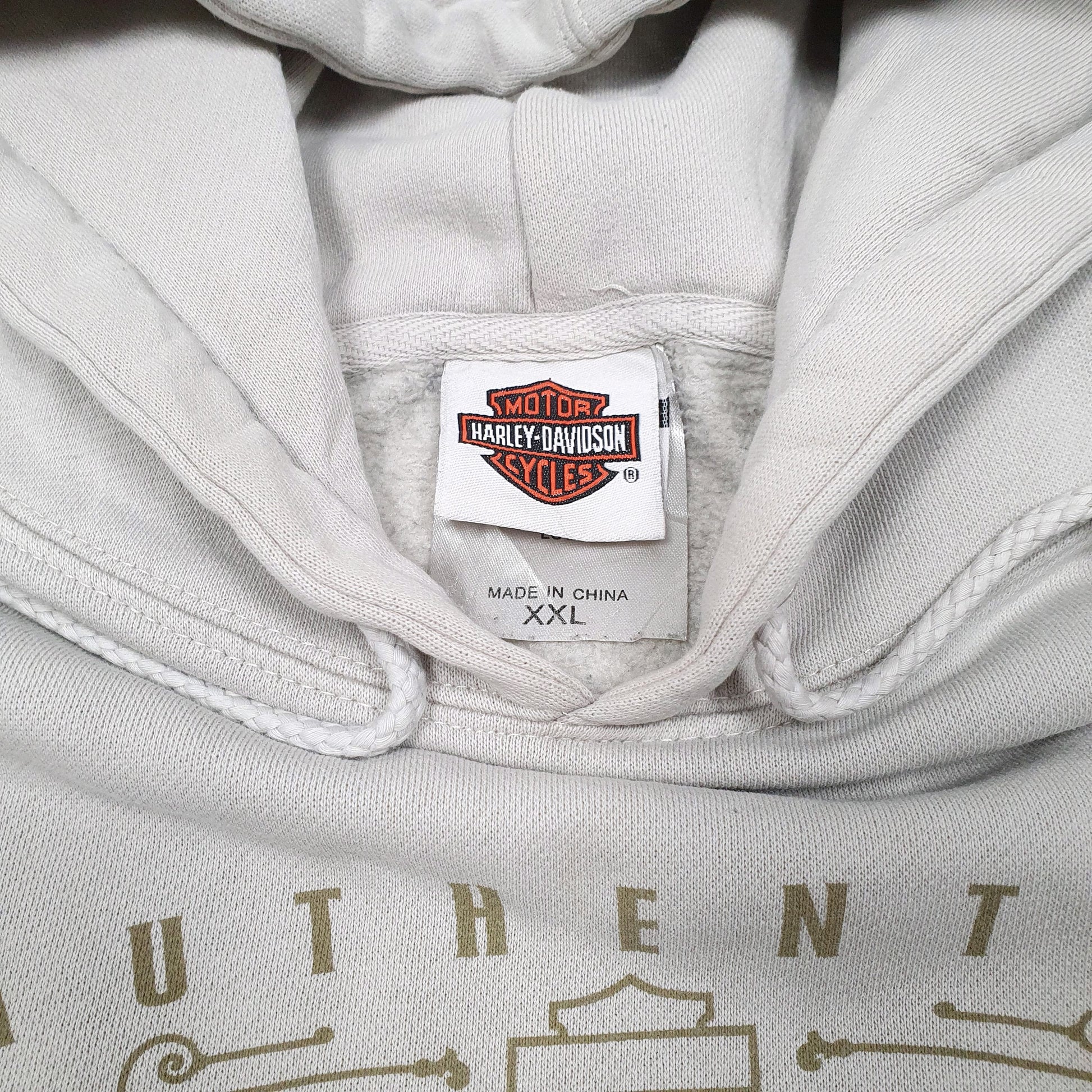 Mens Beige Harley Davidson Motorcycles Biker 2013 Maryland Hoodie Jumper