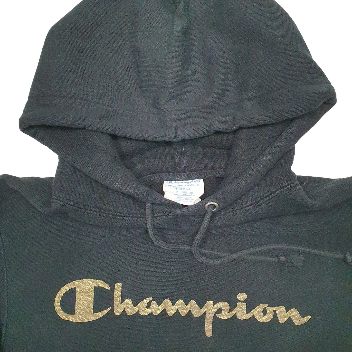 Mens Black Champion  Hoodie Jumper