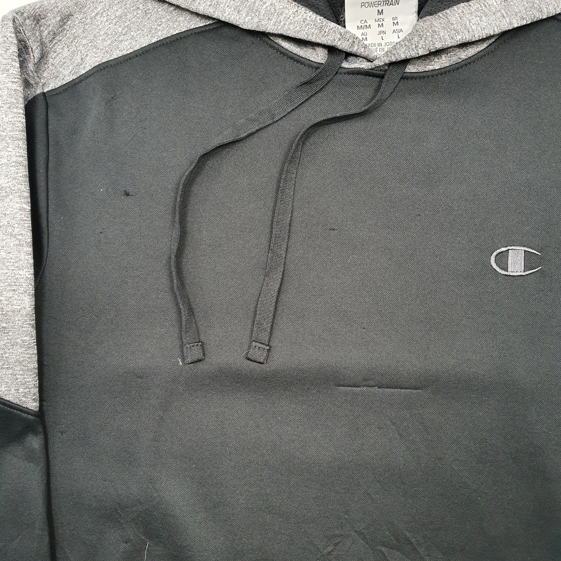 Mens Grey Champion Powertrain Active Hoodie Jumper