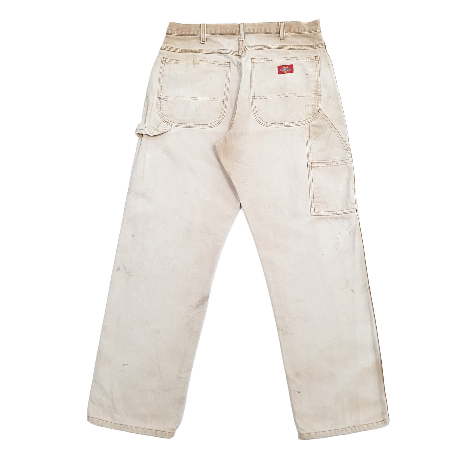 Mens Beige Dickies  Carpenter Trousers