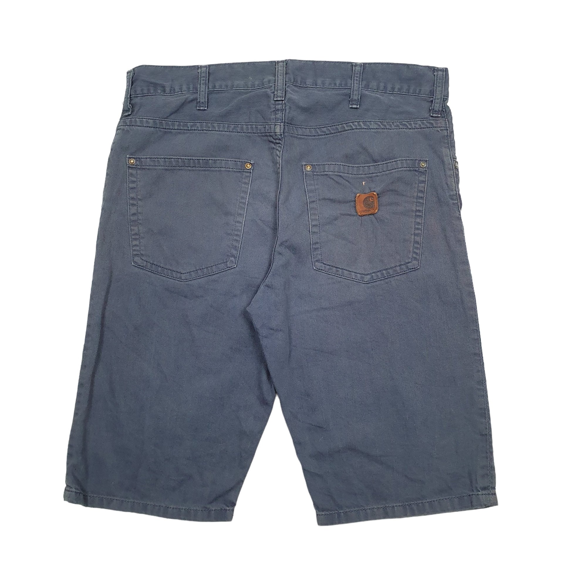 Mens Blue Carhartt Bermuda Denim Shorts