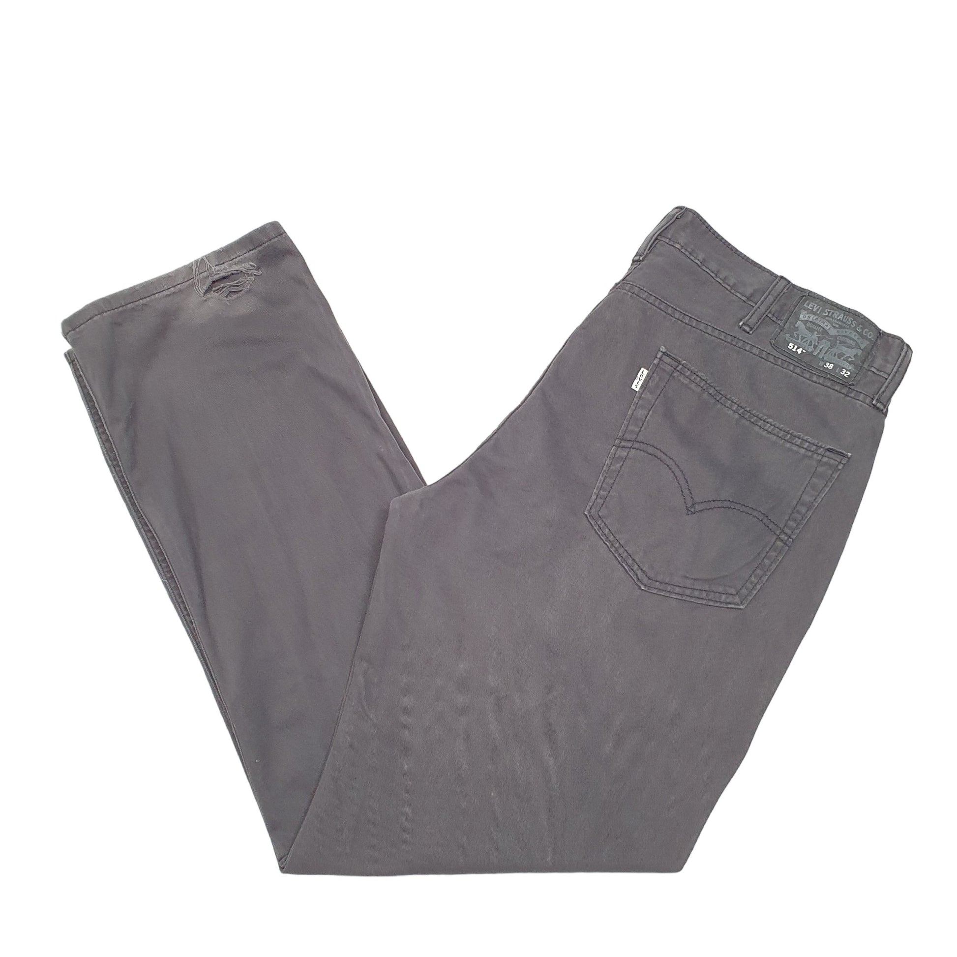 Mens Grey Levis 514 Chino Trousers