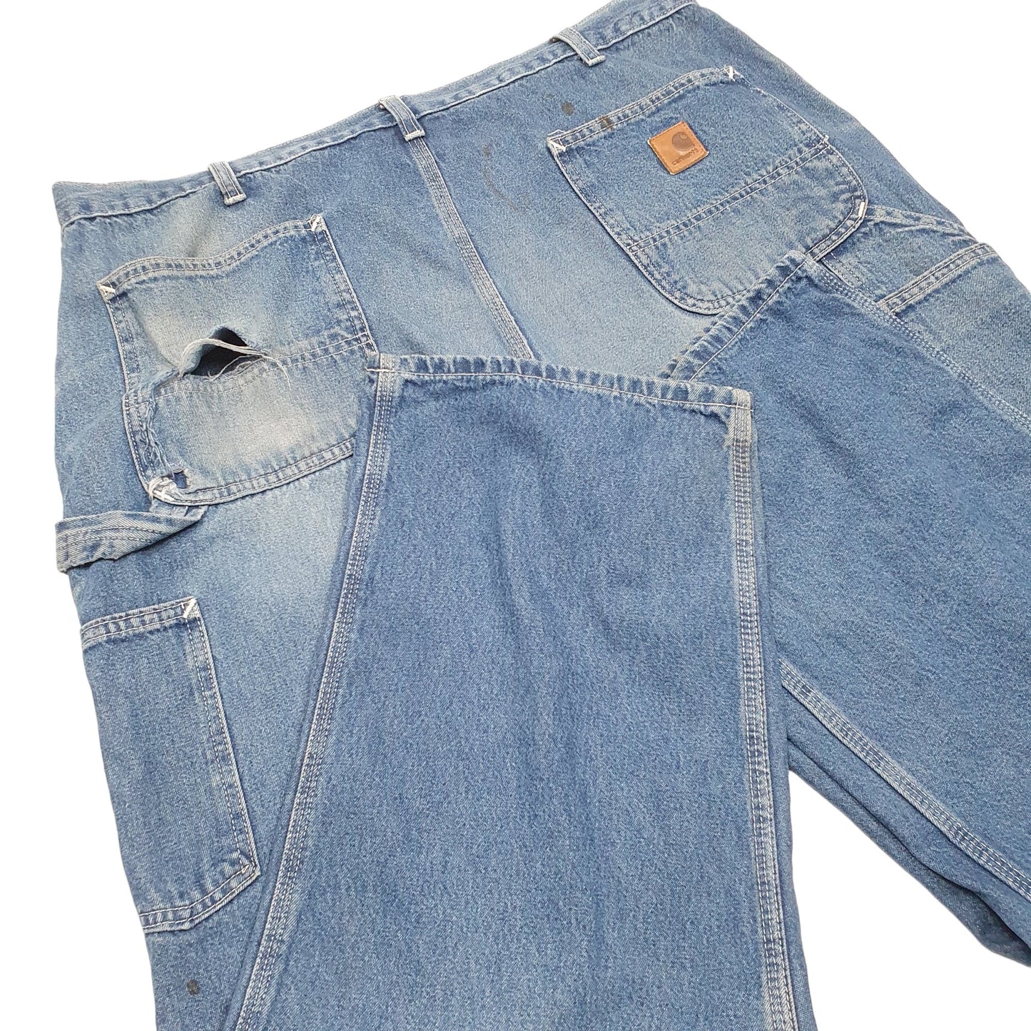 Mens Blue Carhartt Carpenter Dungaree Fit B13 JeansW40 L30