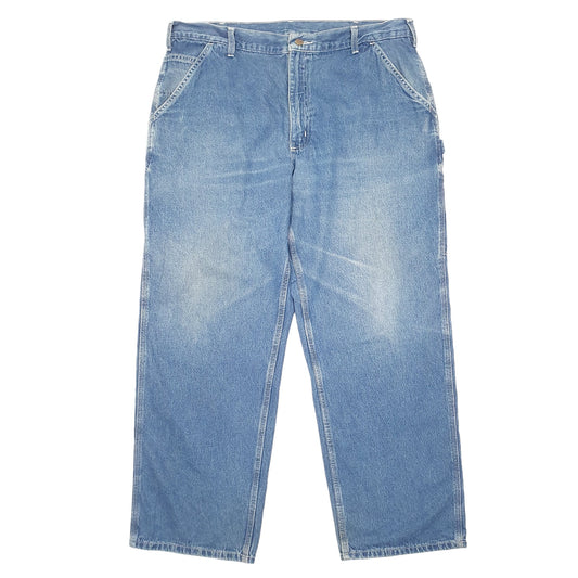Mens Blue Carhartt Carpenter Dungaree Fit B13 JeansW40 L30