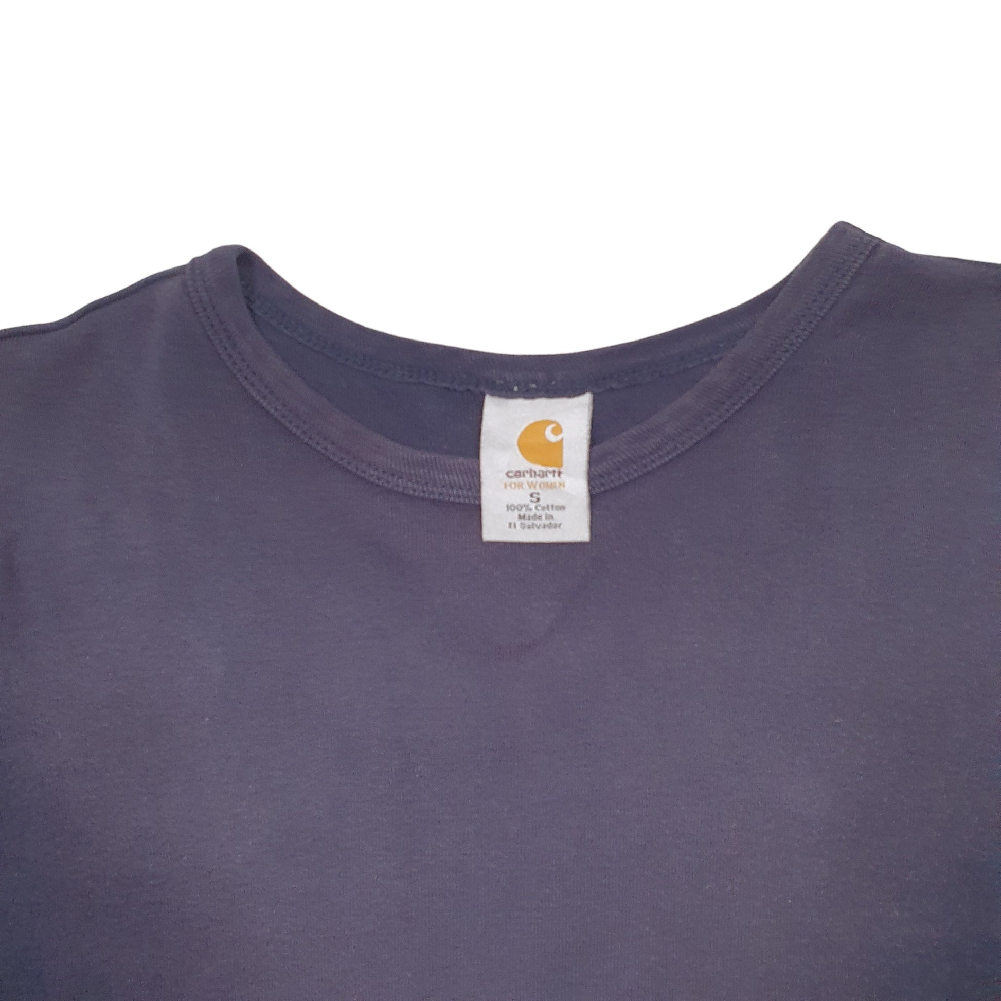 Womens Navy Carhartt  Long Sleeve T Shirt