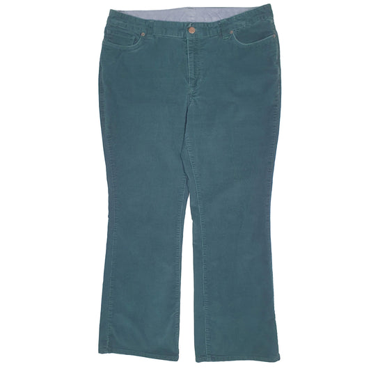 Womens Green LL Bean Vintage Corduroy Trousers