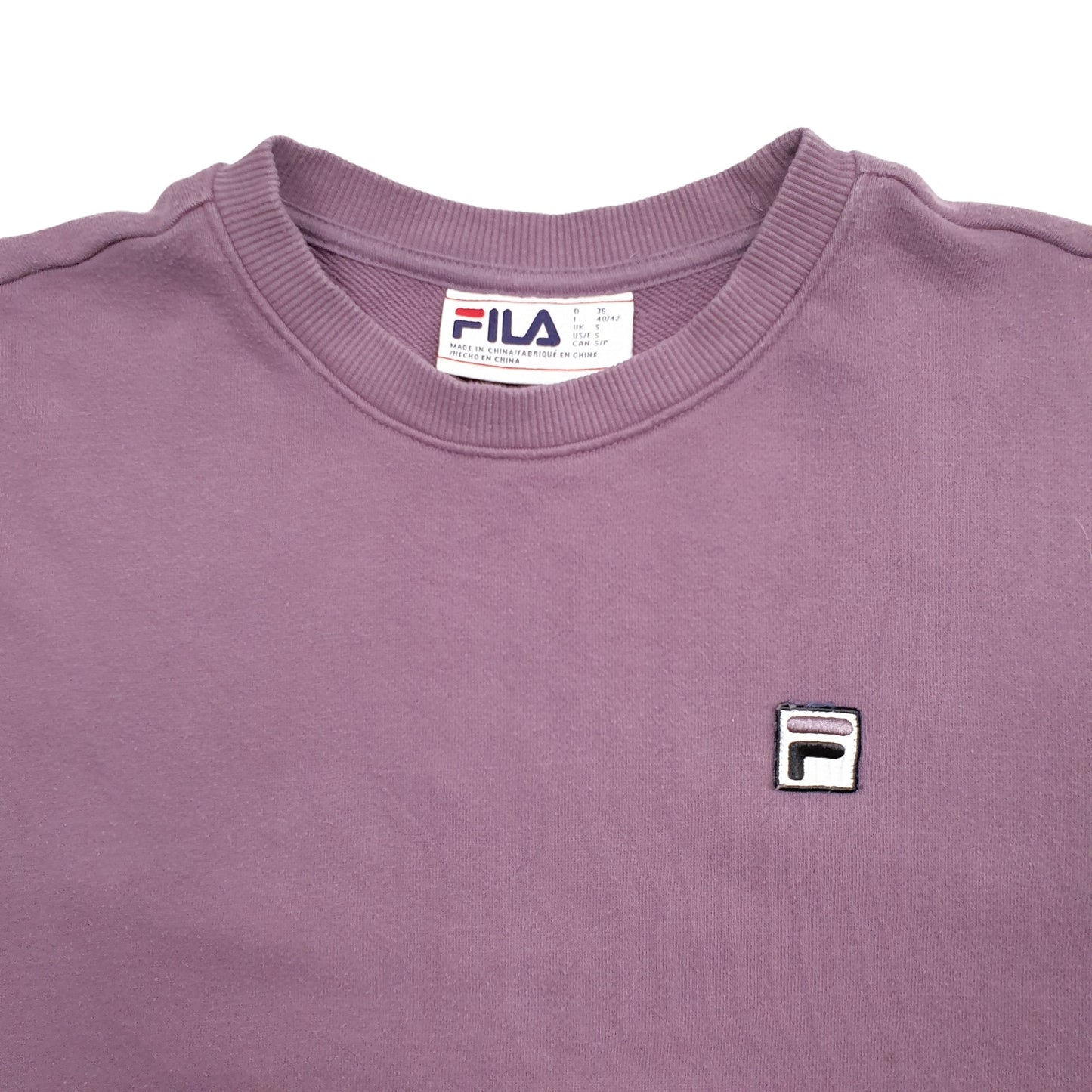 Womens Purple Fila  Crewneck Jumper