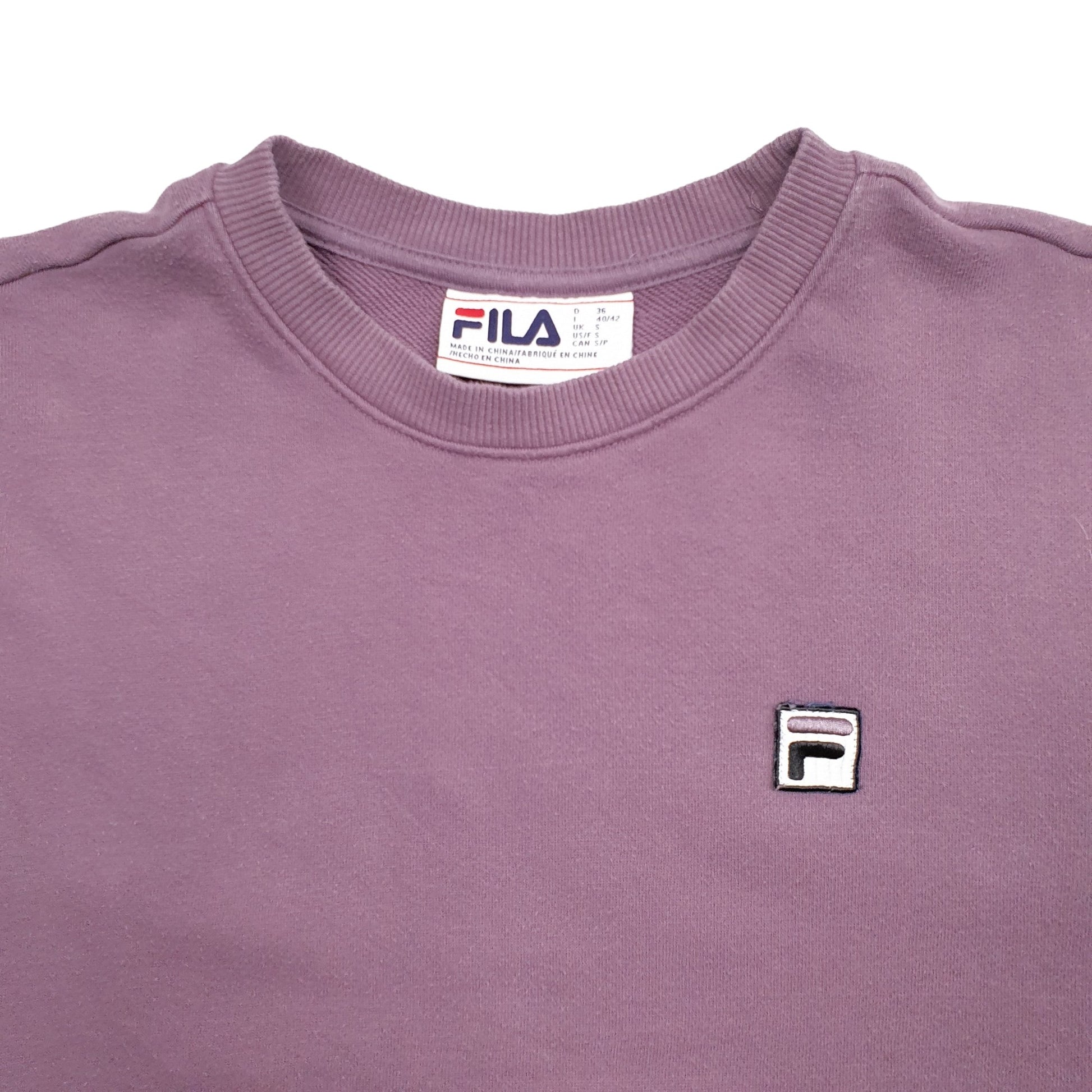 Womens Purple Fila  Crewneck Jumper