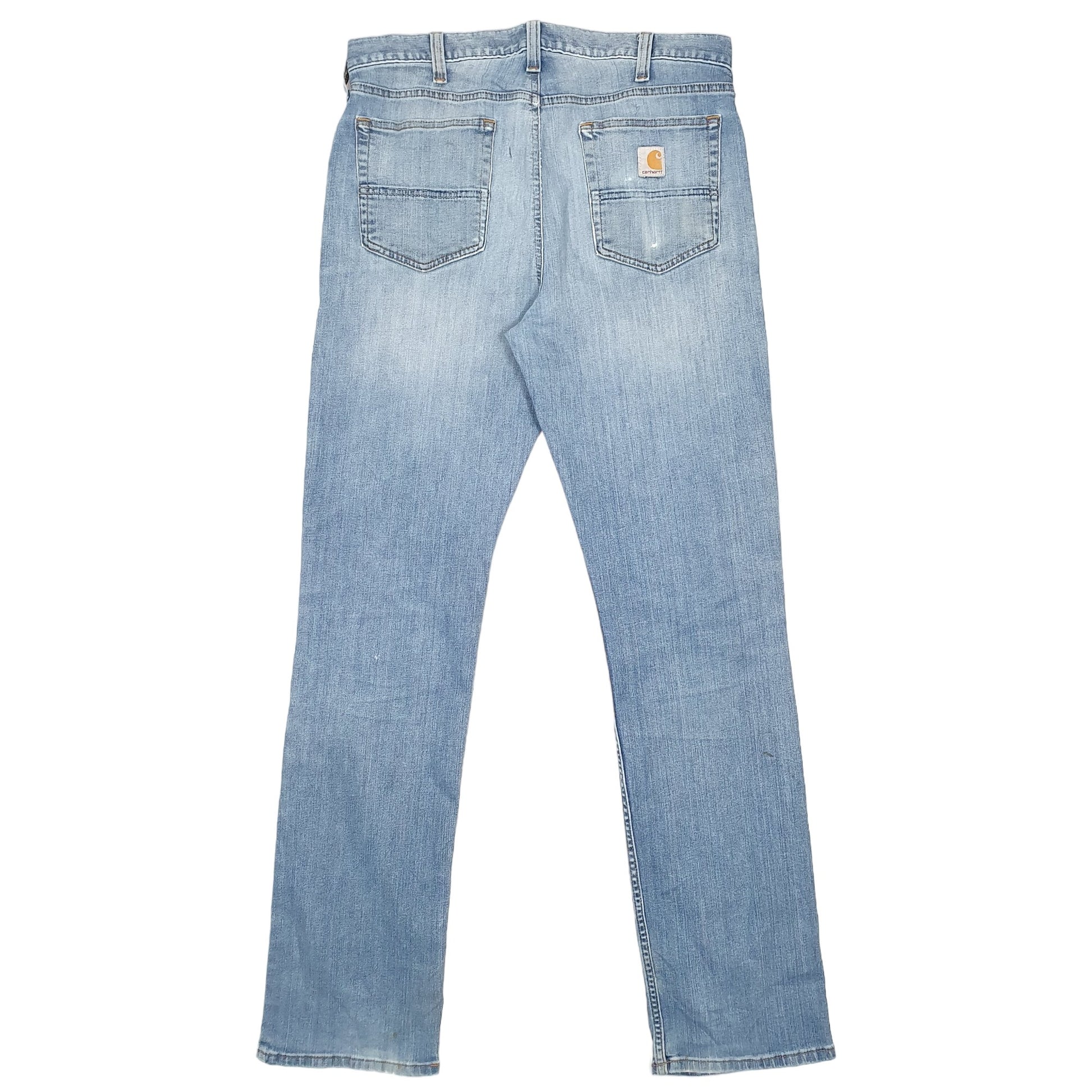 Mens Blue Carhartt Relaxed Rugged Flex Casual JeansW34 L34