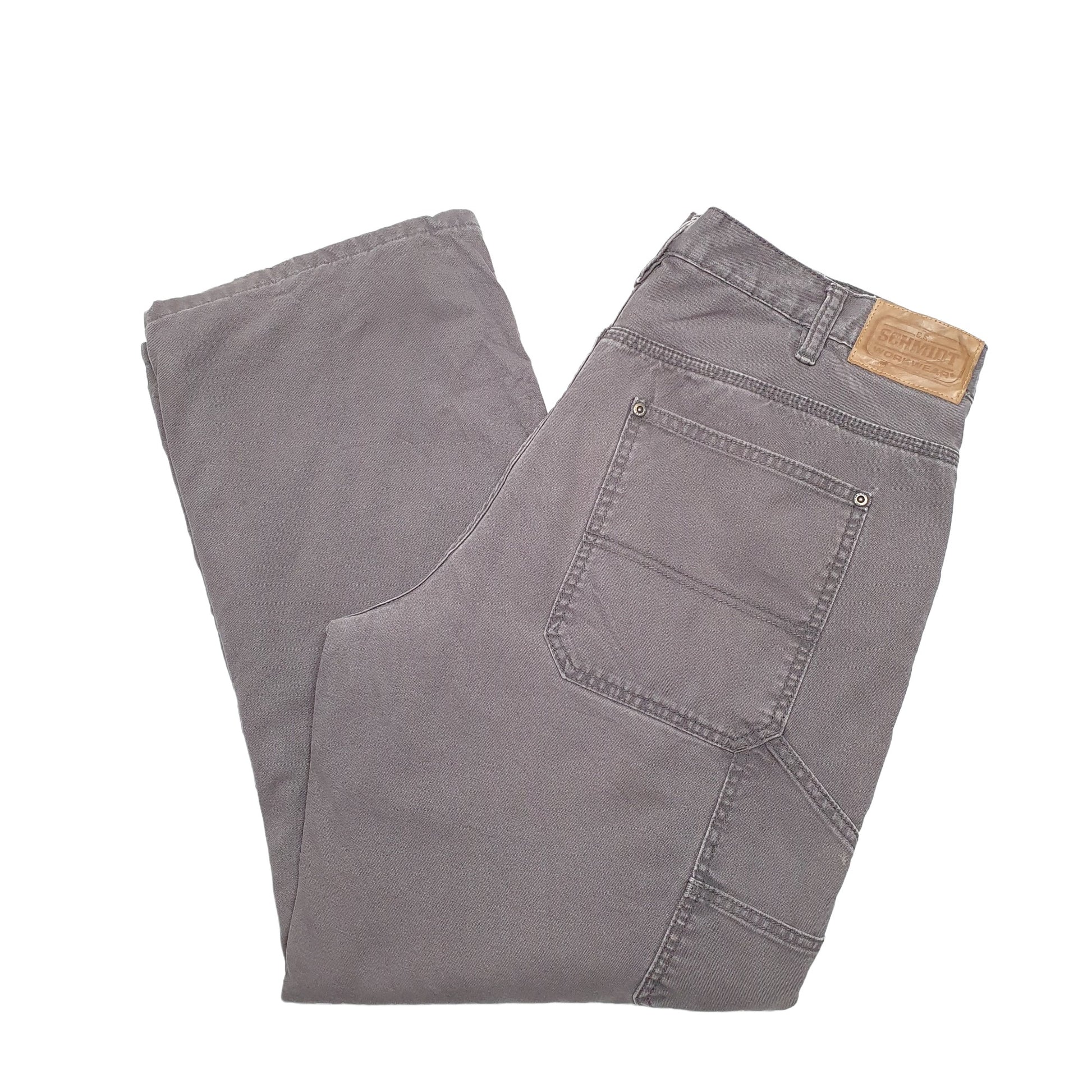 Mens Grey Schmidt Lined Winter Thermal Carpenter Trousers