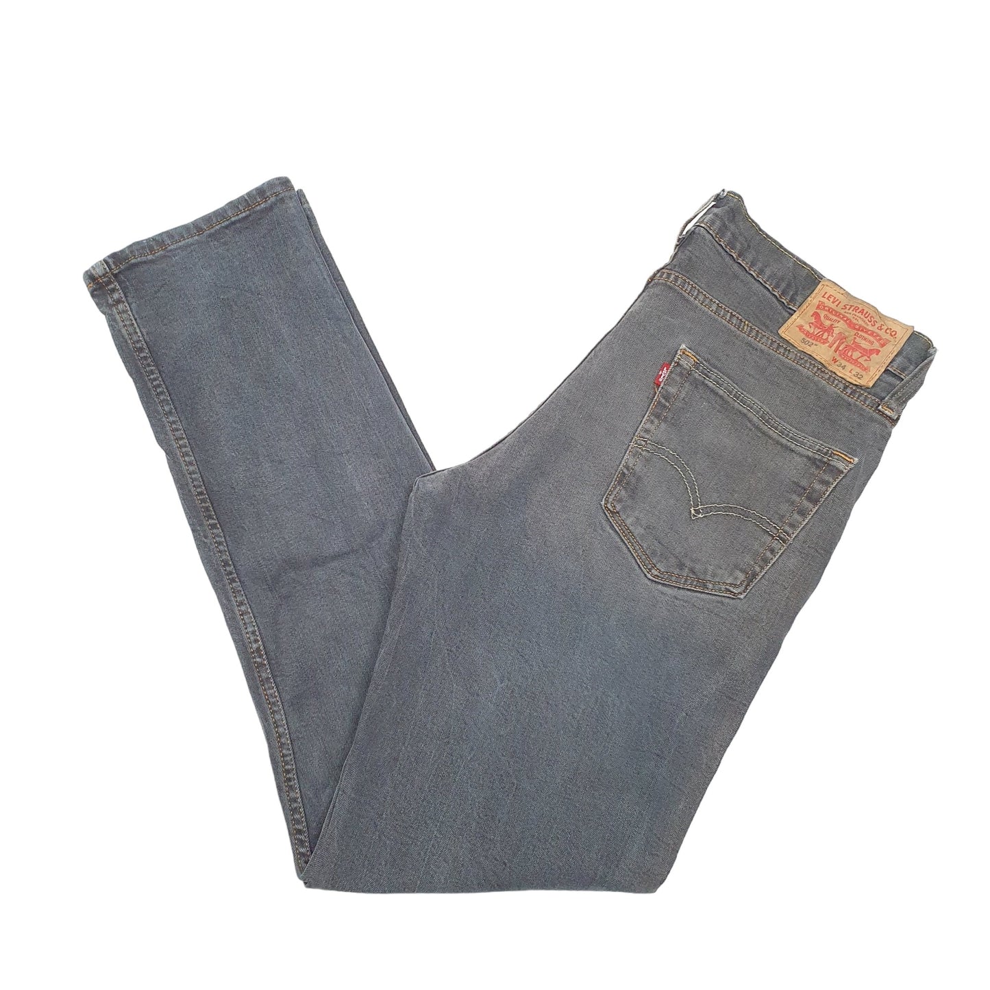 Mens Grey Levis Stretch Tapered 502 JeansW34 L32