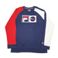 Mens Navy Fila  Crewneck Jumper