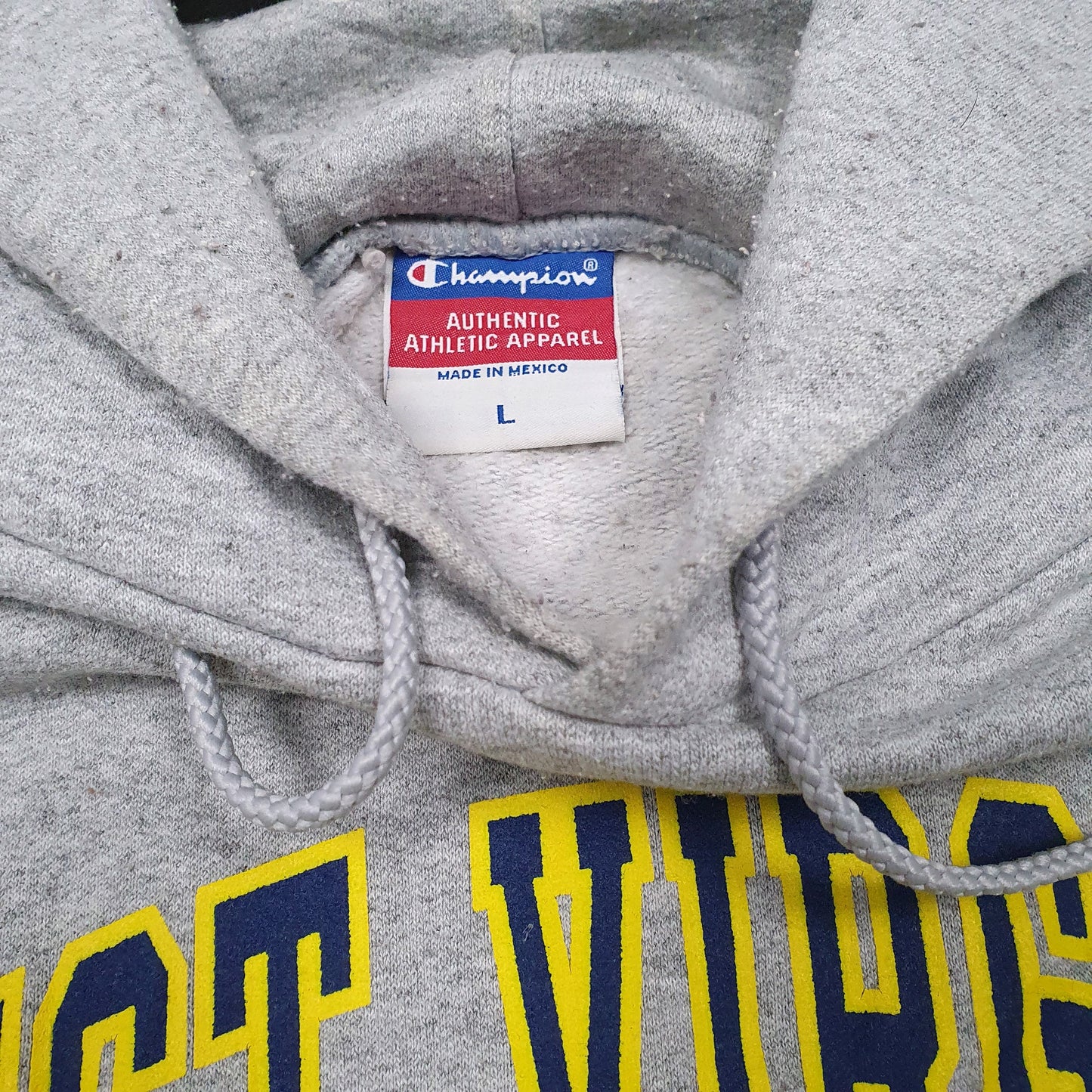 Mens Grey Champion University of West Virginia USA Hoodie Jumper