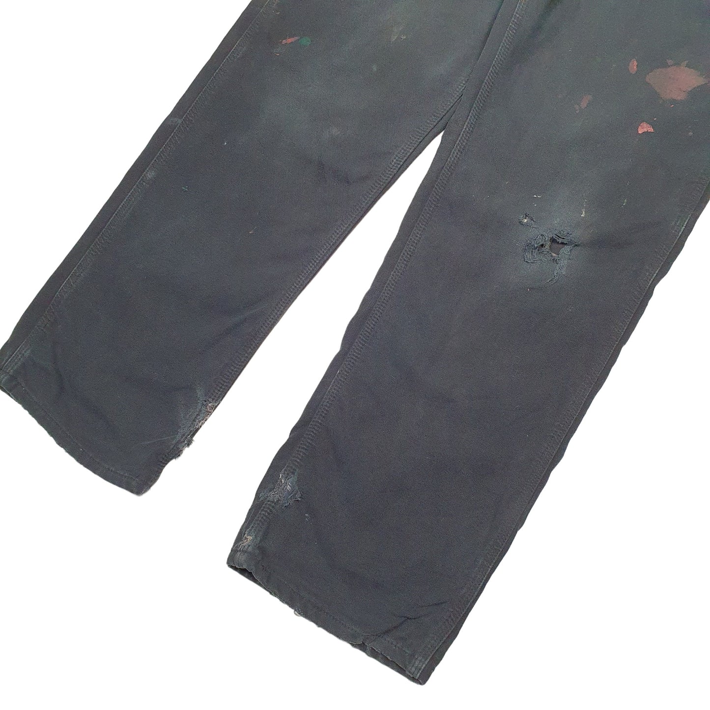 Mens Black Carhartt B111 Lined Thermal Winter Carpenter Trousers